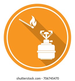 Camping stove icon vector. Vector illustration.