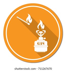 Camping stove icon vector. Vector illustration.