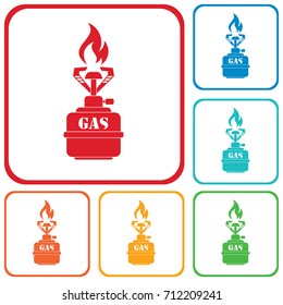 Camping stove icon vector. Vector illustration.

