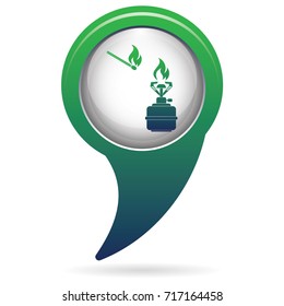 Camping stove icon vector. Vector illustration.