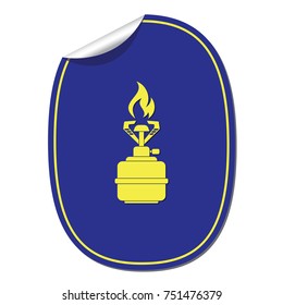 Camping stove icon vector. Vector illustration.