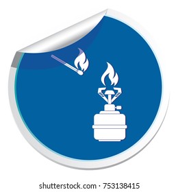 Camping stove icon vector. Vector illustration.

