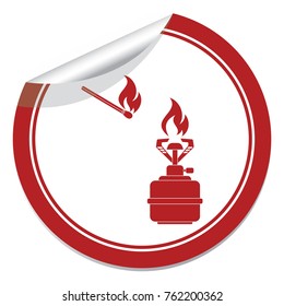 Camping stove icon vector. Vector illustration.
