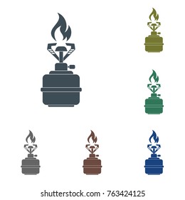 Camping stove icon vector. Vector illustration.
