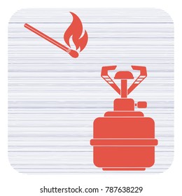 Camping stove icon vector. Vector illustration.

