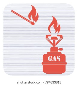 Camping stove icon vector. Vector illustration.