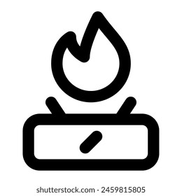 Icono de la estufa de camping para el Web, App, infografía