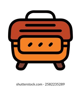 Camping stove illustration isolated vector
