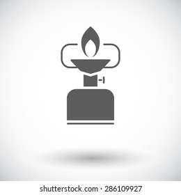Camping stove. Single flat icon on white background. Vector illustration.