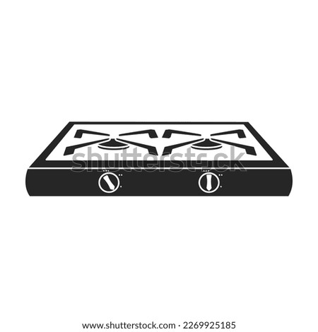 Camping stove vector black icon. Vector illustration furnace travel on white background. Isolated black illustration icon of camping stove .