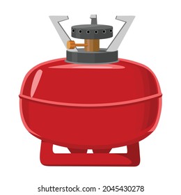 Camping stove vector cartoon icon. Vector illustration furnace travel on white background. Isolated cartoon illustration icon of camping stove .