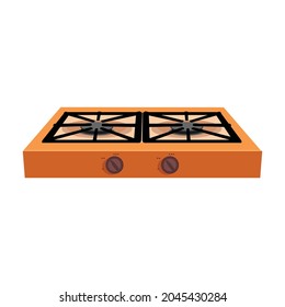 Camping stove vector cartoon icon. Vector illustration furnace travel on white background. Isolated cartoon illustration icon of camping stove .