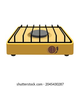 Camping stove vector cartoon icon. Vector illustration furnace travel on white background. Isolated cartoon illustration icon of camping stove .