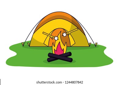 camping summer concept