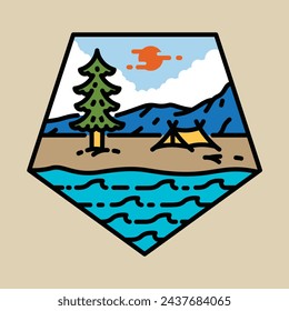 Camping and summer graphic illustration vector art t-shirt design