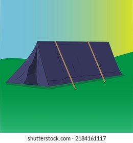 Camping Sunset the view on the expanse of the mountains