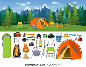 https://image.shutterstock.com/image-vector/camping-supplies-tools-equipment-banners-260nw-1557398747.jpg