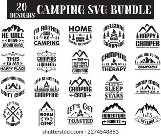 camping svg bundle, camping svg design