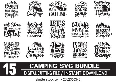 Camping svg bundle t shirt vector file