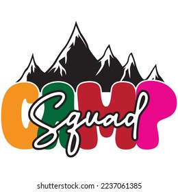 camping svg design vector file 