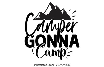 Camping SVG T shirt Design Template