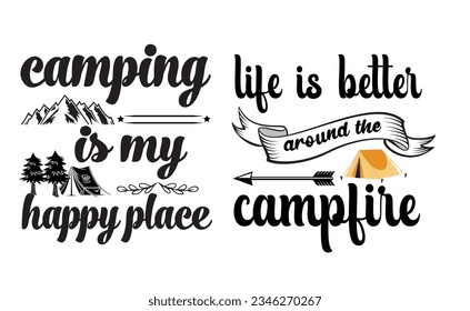 camping svg t shirt design camper bundle