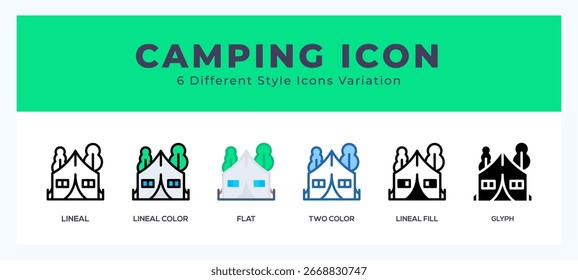 Campingsymbol. Logo. Symbol, Vektorgrafik.