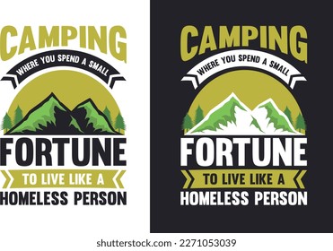 Camping T Shirt Design Bundle
T-shirt Design For Camping Lover