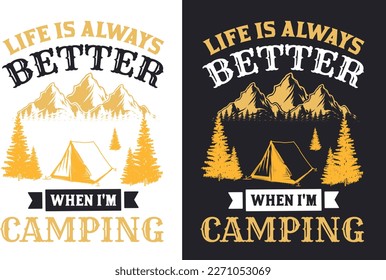 Camping T Shirt Design Bundle
T-shirt Design For Camping Lover
