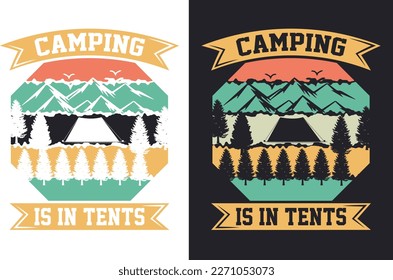 Camping T Shirt Design Bundle
T-shirt Design For Camping Lover
