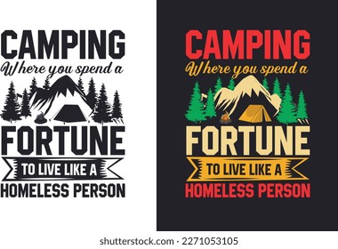 Camping T Shirt Design Bundle
T-shirt Design For Camping Lover