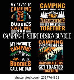  Camping t- shirt design bundle vector typography;mountain; 
