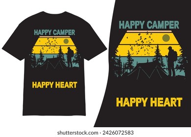 Camping t shirt design bundle, camping vector elemen