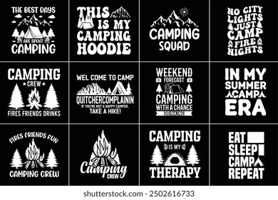 Camping T Shirt Design Bundle