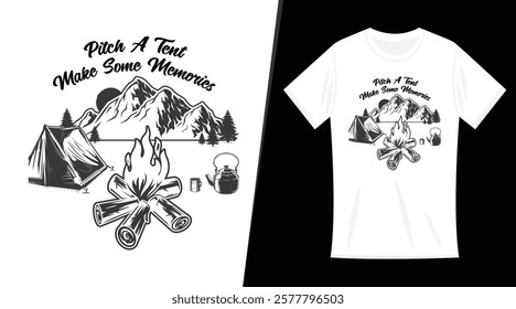 camping t shirt design, camp t shirt