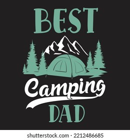 diseño de camisetas de camping, vector creativo de camping 