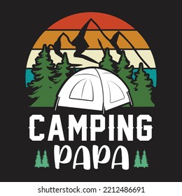 Camping-t-Shirt-Design, kreativer Camping-Vektorgrafik 