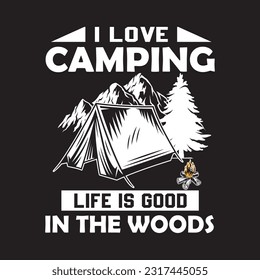 Camping  T shirt design  graphic template