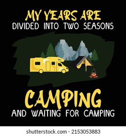 Camping T Shirt Design Image