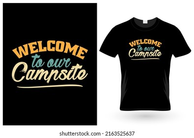 Camping t shirt design template