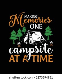 Camping T Shirt Design Template