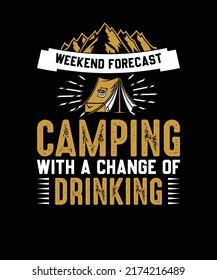 Camping T shirt Design Template