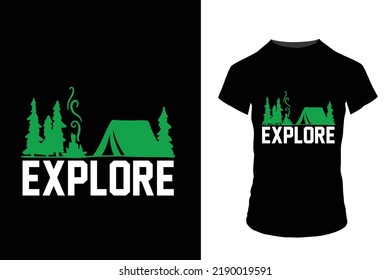 camping t shirt design template