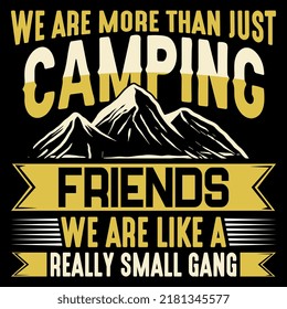 Diseño de camisetas de camping, ilustración de elemento vector