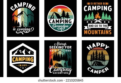 Camping t shirt design vector. camping vector graphics. Mountain t shirt design