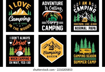 Camping t shirt design vector. camping vector graphics. Mountain t shirt design