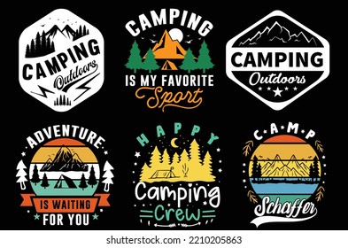 Camping t shirt design vector. camping vector graphics. Mountain t shirt design