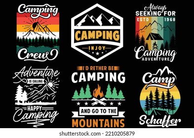 Camping t shirt design vector. camping vector graphics. Mountain t shirt design