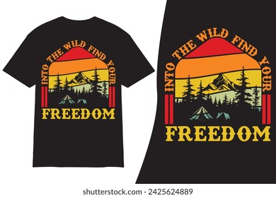 Camping T shirt design. Camping T shirt design vector