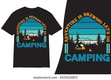 Camping T shirt design. Camping T shirt design vector